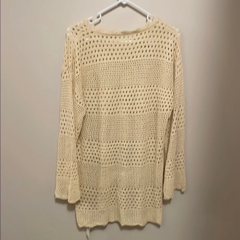 Cupshe bathing suit coverup Cream Knit  small - Picture 3 of 4